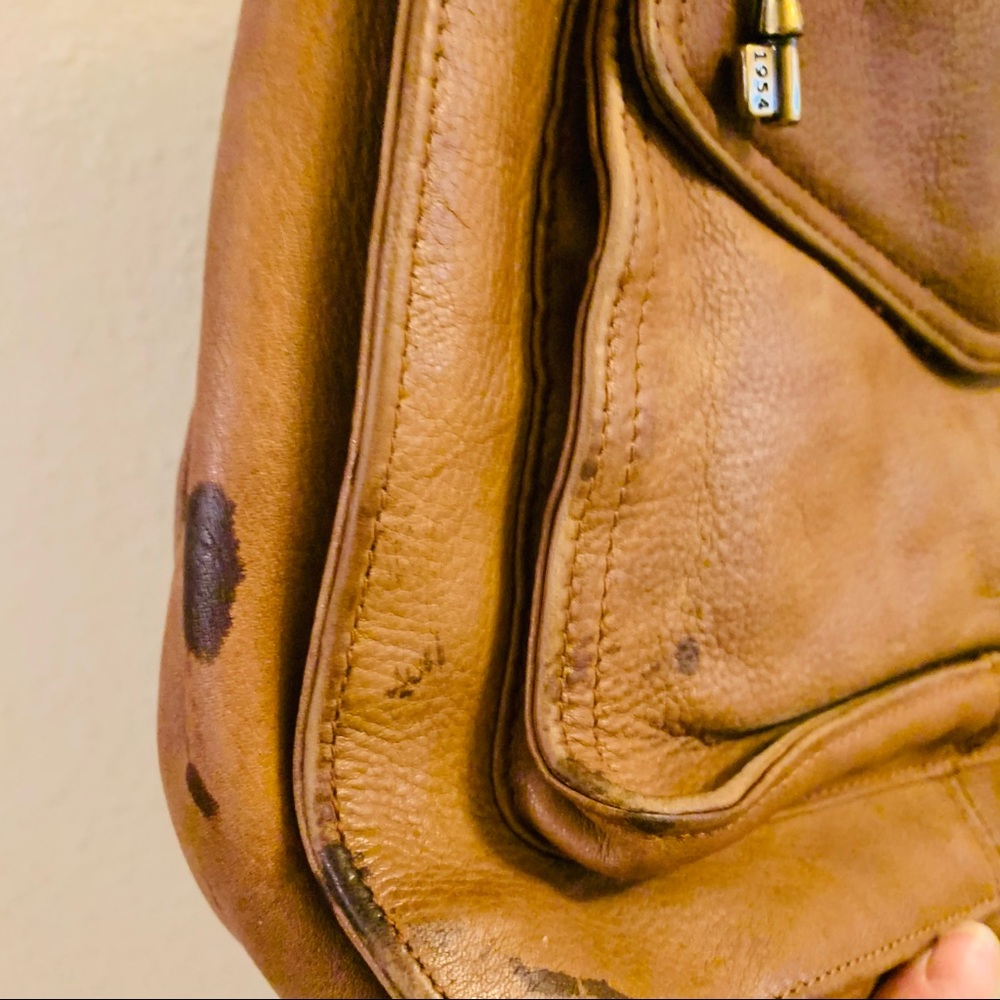 FOSSIL 1954 CARRYALL SHOPPER LEATHER HANDBAG BROWN - Picture 5 of 10